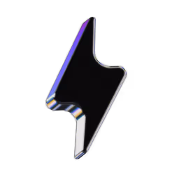 Decorative lightning bolt